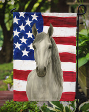 Load image into Gallery viewer, Gray Arabian Horse American Garden Flag