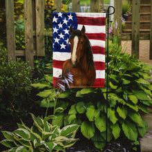 Load image into Gallery viewer, Bay Clydesdale Horse American Garden Flag