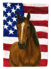 Load image into Gallery viewer, Bay Dutch Warmblood Horse American House Flag