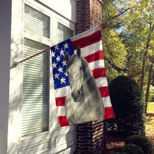 Load image into Gallery viewer, Gray Dutch Warmblood Horse American House Flag