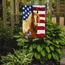 Load image into Gallery viewer, Skewbald Gypsy Vanner Horse American Garden Flag