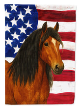 Load image into Gallery viewer, Bay Gypsy Vanner Horse American House Flag