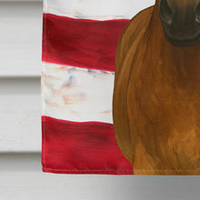 Load image into Gallery viewer, Bay Hanoverian Horse American House Flag