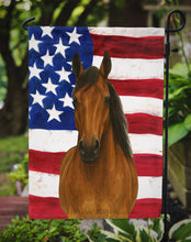 Load image into Gallery viewer, Bay Hanoverian Horse American Garden Flag