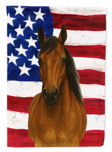 Load image into Gallery viewer, Bay Hanoverian Horse American Garden Flag
