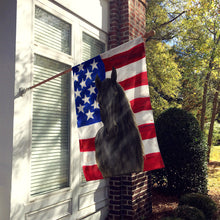 Load image into Gallery viewer, Black Hanoverian Horse American House Flag