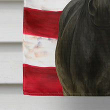 Load image into Gallery viewer, Black Hanoverian Horse American House Flag