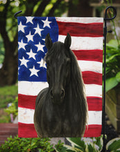 Load image into Gallery viewer, Black Hanoverian Horse American Garden Flag