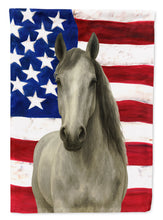 Load image into Gallery viewer, Gray Hanoverian Horse American House Flag