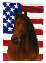 Load image into Gallery viewer, Bay Missouri Fox Trotter Horse American House Flag