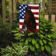 Load image into Gallery viewer, Bay Missouri Fox Trotter Horse American Garden Flag