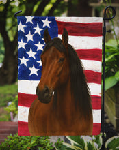 Load image into Gallery viewer, Bay Missouri Fox Trotter Horse American Garden Flag