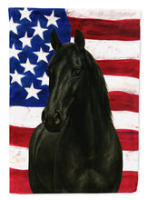 Load image into Gallery viewer, Black Missouri Fox Trotter Horse American House Flag