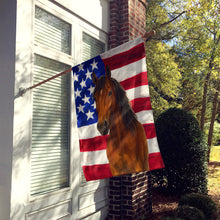 Load image into Gallery viewer, Bay Morgan Horse American House Flag