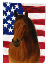 Load image into Gallery viewer, Bay Mustang Horse American House Flag