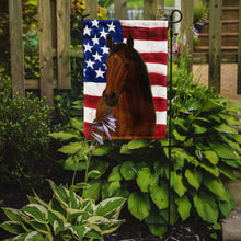 Load image into Gallery viewer, Bay Mustang Horse American Garden Flag