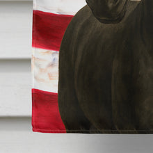 Load image into Gallery viewer, Black Paso Fino Horse American House Flag