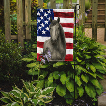 Load image into Gallery viewer, Gray Percheron Horse American Garden Flag
