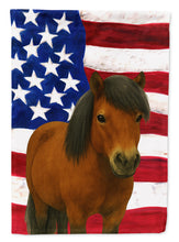 Load image into Gallery viewer, Bay Shetland Pony American House Flag