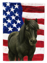 Load image into Gallery viewer, Black Shetland Pony American Garden Flag