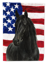 Load image into Gallery viewer, Black Thoroughbred Horse American House Flag