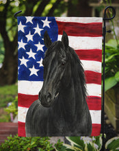 Load image into Gallery viewer, Black Thoroughbred Horse American Garden Flag