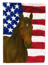 Load image into Gallery viewer, Dark Bay Thoroughbred Horse American House Flag