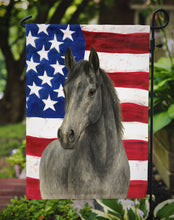 Load image into Gallery viewer, Gray Thoroughbred Horse American Garden Flag