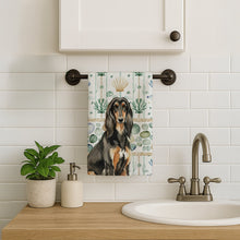 Load image into Gallery viewer, Black &amp; Tan Afghan Hound Coastal Sea Glass Kitchen Towel