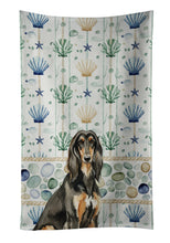 Load image into Gallery viewer, Black &amp; Tan Afghan Hound Coastal Sea Glass Kitchen Towel