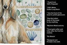 Load image into Gallery viewer, Afghan Hound Coastal Sea Glass Kitchen Towel
