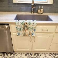 Load image into Gallery viewer, Afghan Hound Coastal Sea Glass Kitchen Towel