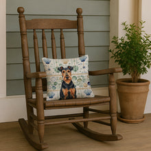 Load image into Gallery viewer, Airedale Terrier Coastal Sea Glass Throw Pillow