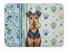 Load image into Gallery viewer, Airedale Terrier Coastal Sea Glass Memory Foam Kitchen Mat
