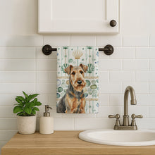 Load image into Gallery viewer, Grizzle Airedale Terrier Coastal Sea Glass Kitchen Towel