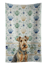 Load image into Gallery viewer, Grizzle Airedale Terrier Coastal Sea Glass Kitchen Towel