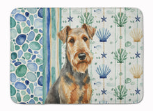 Load image into Gallery viewer, Grizzle Airedale Terrier Coastal Sea Glass Memory Foam Kitchen Mat