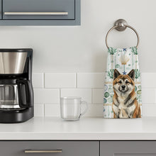 Load image into Gallery viewer, Brindle Akita Coastal Sea Glass Kitchen Towel