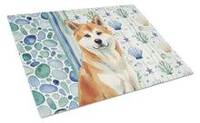 Load image into Gallery viewer, Red Akita Coastal Sea Glass Glass Cutting Board