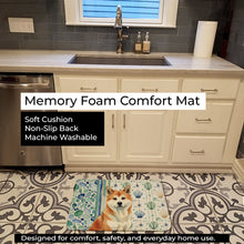 Load image into Gallery viewer, Red Akita Coastal Sea Glass Memory Foam Kitchen Mat