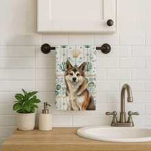 Load image into Gallery viewer, Sesame Akita Coastal Sea Glass Kitchen Towel