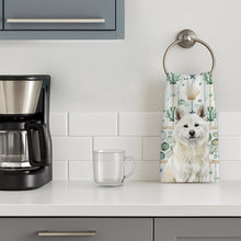 Load image into Gallery viewer, White Akita Coastal Sea Glass Kitchen Towel
