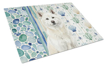 Load image into Gallery viewer, White Akita Coastal Sea Glass Glass Cutting Board