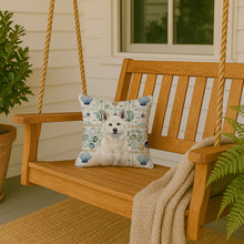 Load image into Gallery viewer, White Akita Coastal Sea Glass Throw Pillow