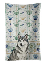 Load image into Gallery viewer, Gray and White Alaskan Malamute Coastal Sea Glass Kitchen Towel