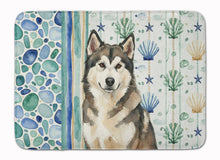 Load image into Gallery viewer, Sable and White Alaskan Malamute Coastal Sea Glass Memory Foam Kitchen Mat
