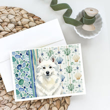 Load image into Gallery viewer, American Eskimo Coastal Sea Glass Greeting Cards Pack of 8