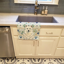 Load image into Gallery viewer, American Eskimo Coastal Sea Glass Kitchen Towel