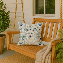 Load image into Gallery viewer, American Eskimo Coastal Sea Glass Throw Pillow