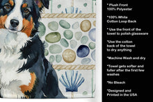 Load image into Gallery viewer, Black Tri American Shepherd Coastal Sea Glass Kitchen Towel